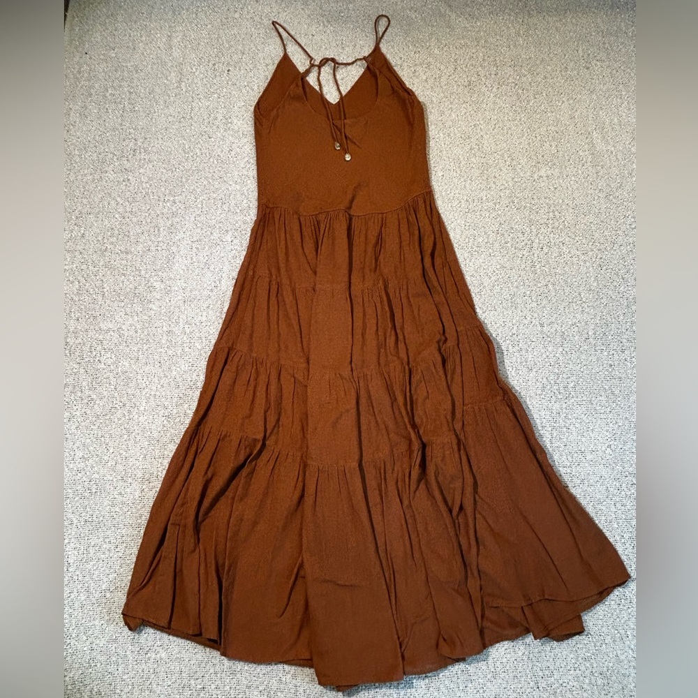 RARE! Free People Bianca Linen Dress Size L - Picture 5 of 9